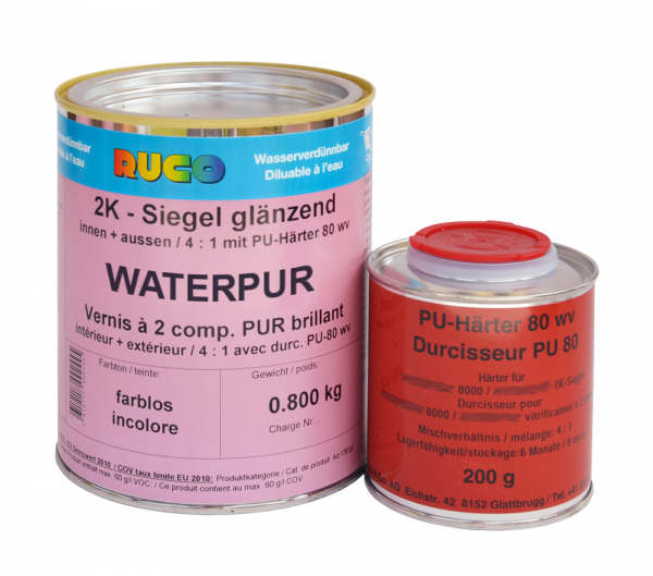 RUCO WATERPUR 2K-Siegellack, farblos