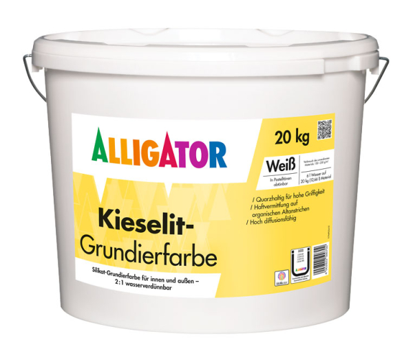 Alligator Kieselit Grundierfarbe weiß 20 kg