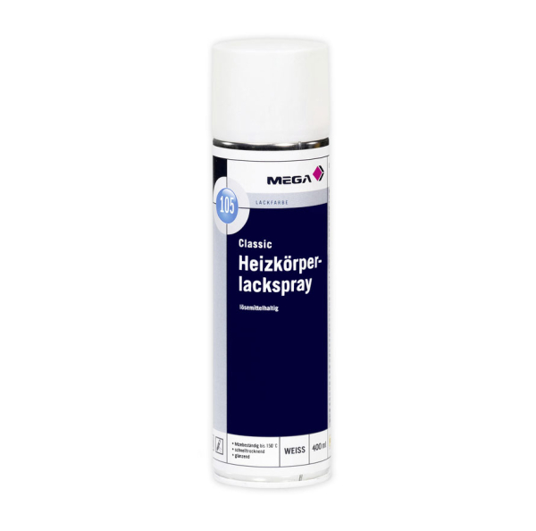MEGA 105 Classic Heizkörperlackspray 400 ml weiß