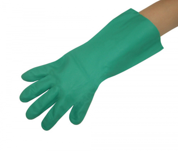 BONUM Nitril-Handschuh grün, 30 cm (1 Paar)