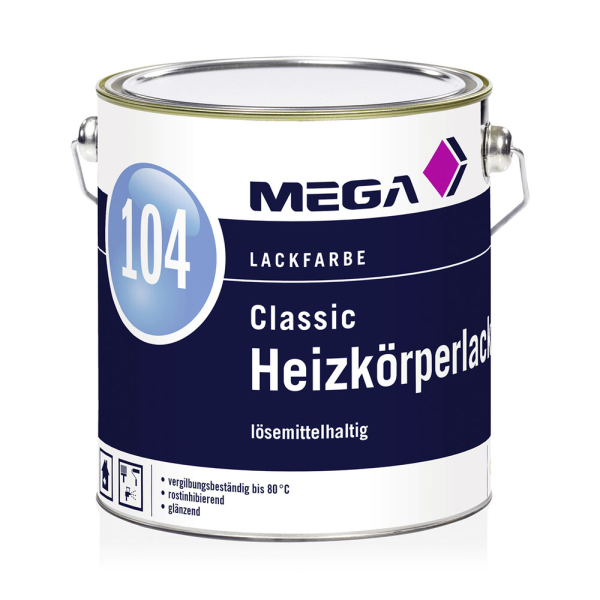 MEGA 104 Classic Heizkörperlack 2,50 l weiß