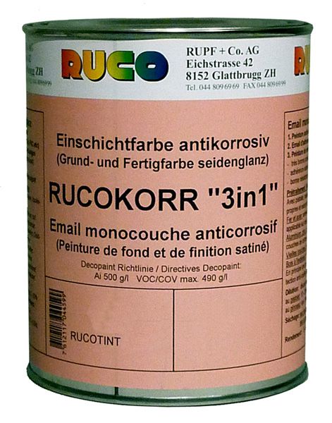 RUCO RUCOKORR "3in1" Grund- und Endlack seidenglänzend