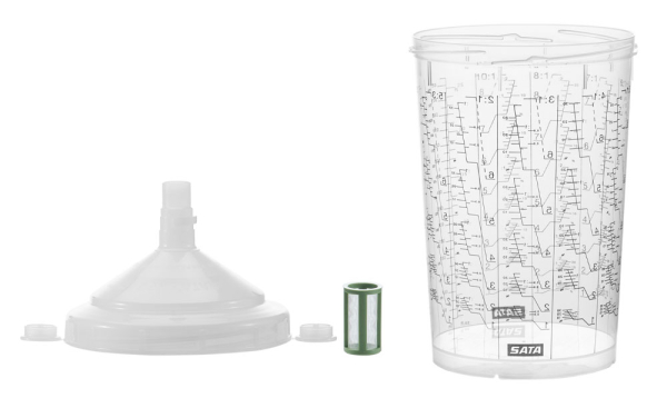 SATA RPS 0,9l Einwegbecher-System - 200 μm Stecksieb - 50 STK