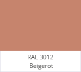RAL 3012 Beigerot – ein warmer, erdiger Rotton mit leichtem Beigeanteil.