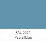 RAL 5024 Pastellblau – Ein sanfter, kühler Blauton mit leicht grauem Unterton, ideal für dezente Farbakzente im Außenbereich.