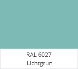 RAL 6027 Lichtgrün – Ein frischer, aquatischer Farbton mit bläulichem Unterton, perfekt für maritime oder verspielte Farbakzente.