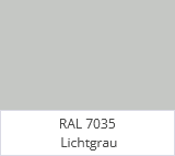 RAL 7035 Lichtgrau – ein heller, neutraler Grauton mit moderner, zeitloser Optik, ideal für Wände, Fassaden und Möbelanstriche.